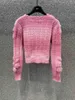 Cardigan tricoté en tricot pour femmes, 24 modèles de conception Unique, fleurs lourdes en trois dimensions, dégradé de couleur, printemps