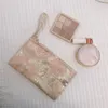 Sacos cosméticos retro floral impressão saco para senhoras pequena embreagem bolsas de armazenamento de viagem e bolsas bonito lápis caso