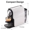 Beanglass Home Espresso Compact Capsule Koffiemachine, Geschikt voor Nespresso Original Pods, 20 Bar Hogedrukpomp, Afneembaar Waterreservoir, Verstelbare Kop