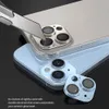 Capa protetora de lente de câmera de luxo capas de metal anel traseiro camers 9h capa de vidro temperado para apple iphone 15 plus pro max protetores de telefone celular