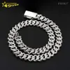 Gioielli di design Vendita calda S925 VVS Nuovo arrivo Alta qualità 15MM Hip Hop 925 Sterling Silver Luxury Baguette Iced Out Moissanite Diamond Catena a maglia cubana