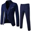 Herrenanzüge 2024Herren Blazer 3 Stück Sets Hochzeit Elegant Formal 2 Business Luxus Volle Weste Hosen Mäntel Klassische Jacken