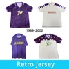 Retro Jersey 1989 1991 1992 1994 1994 1998 2000 ACF Fiorentina Classic Vintage Football Shirt Batistuata Baggio Costa Montolivo Player Jersey