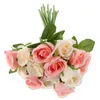 Dekorativa blommor 18 datorer Fake Rose Faux Decor Bouquet Artificial Plant Office Wedding Plants For Home