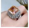 Cluster Rings Fashion Heavy Industry Luxury Set Ring With 14 925 Silver Simple Wedding Jewelry Wholesale