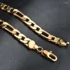 Chains Top Quality Gold Color Chain For Women Men Simple Elegant Design Jewelry Accessories Lobster Buckle Label Part