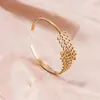 Bangle 1Pc Stainless Steel Fashion Personality Ear Of Wheat Open Adjustable Bracelet For Women Diy No Fade Trendy Leaves Jewelry