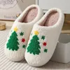 Slippers Dames Winter Koppels Huis Voor Kerstmis Heren Warm Pluche Thuis Katoenen Schoenen Antislip Slaapkamer