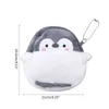 Storage Bags Penguin Wallet Mini Plush Cartoon Animal Coin Purse Portable For Coins Lipstick Data Cable Key
