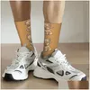 Mens Socks Scottish Highland Cow Stuff Crew Non-Slip Messy Hair Cute High Quality Middle Tube For Womens Little Gifts Drop Delive Ottyc