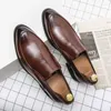 Casual Shoes Loafers Men's British Business Dress Fashion Leather Black Banquet Wedding