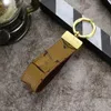 Luxury keychain pendant leather bag pendant car vintage trendy brand keychain