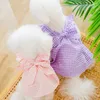 Vêtements de chien mignon Bow robe à carreaux vêtements de mode été chiot princesse jupe doux chat mariage costumes pour animaux de compagnie Chihuahua