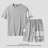 TB Sportset Sommer reines Baumwoll Tom Vier Bar braun kurzärmelig T-Shirt Shorts Casual Two-Stück