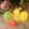 Guirlande lumineuse féerique de pâques, décoration de fête, œuf, carotte, poussin, LED, ornements suspendus pour chambre d'enfants