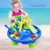 Sand Play Water Fun Childrens Beach Toy Set Play Sand Toys Kids Summer Beach Table Baby Water Sand Digging Tools For Seaside Swimming Pool 24321