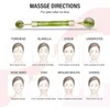 Face Massager 2/3 pieces of natural stone melon sand facial roller set leech scraper back and neck scraper massage machine facial massage tool jade roller 240321