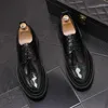 Chaussures décontractées en cuir pointu pour hommes, Style britannique, à lacets, basses, quotidiennes, polyvalentes, surélevées