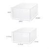 Storage Baskets 6Pcsset Fold Plastic Shoes Case Thickened Transparent Der Shoe Boxes Stackable Box Organizer Shoebox 230607 Drop Del Dhkum