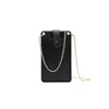 Shoulder Bags 2024 Free Custom Name Leather Crossbody Phone Bag For IPhone11 12 Pro Max Vertical Long Chain Thin Woven Coin Purse