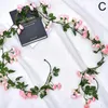 Dekorative Blumen 1,8 m Künstliche Rose Rebe Blume Girlande Dekor Gefälschte Hochzeit Hause Hängen Garten Zimmer Weihnachten Dekoration Wand K1q8