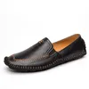 Casual Schuhe Echtes Leder Männer Loafer Bequeme Slip On Fahren Mokassins Hombre Plus Größe 47 Italienische Business Walking Flache