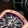 Гоночные механические наручные часы RM Наручные часы RM023 Углеродное волокно Медь Никель-Цинковый сплав Спортивная техника Полая