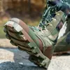 Fitnessschuhe Camouflage Kampfstiefel Männer Ultraleicht Dschungel Wüste Mann High-Top Outdoor Taktische Special Forces Militärschuhe