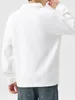 メンズフーディーズ2024ハーフジップスウェットシャツメンコリアンファッションシャツ首輪長いスリーブコットンベーシックプルオーバーパーカートップ大規模8xl