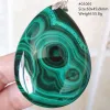 Jewelry Natural Green Malachite Donut Gems Pendant Water Drop Round Malachite Chrysocolla Pendant Women Men Green Jewelry Necklace Aaaaa