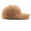 Ball Caps Damen Baseballmütze Plüsch Dicke Warme Winter Für Mann 2024 Trendy Buchstaben Stickerei Hüte Frauen