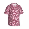 Chemises décontractées pour hommes Chemise d'été Vacances Mignon Ditsy Floral Blouses Fleur Imprimer Élégant Mâle Manches Courtes Streetwear Vêtements