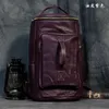 Sac à dos vintage en cuir véritable pour hommes, simple, en cuir de vache, de styliste, grande capacité, sac de voyage, sacs à livres de luxe