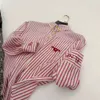 spring women shirt designer shirts womens fashion letter embroidered blouse pink white striped cardigan coat tops