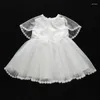 Girl Dresses Baby Christening Gowns Princess Tiered Formal Vestido Infantil Baptism Clothes 1 Years Birthday Dress RBF184010