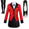 cosplay Costumi anime Il gioco di ruolo Kakegurui femminile è qui.Il set uniforme del costume di Yumeko Jabamis Halloween è quiC24321