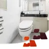 Maty do kąpieli miękki zestaw dywanów mikrofibry super łazienka z matą w kształcie litery U okładki pokrywki toaletowe do maszyny