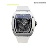 Athleisure Watch RM Wristwatch Montre RM023 Hollow Dial 18k Platinum Material Automatiska mekaniska män Watch Barrel Type