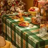 Toalha de mesa natal e ano à prova d'água, toalha de mesa retangular para café e tv