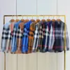 Luxe Designer Heren Casual Shirt Mode Geometrie Klassieke Checker Gedrukt Lente Zomer Polo Hals Korte Mouw Hoge Kwaliteit Katoen Zakelijk