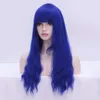 Novo cabelo longo, peruca micro enrolada Qi Liu Hai Ripple, disponível em várias cores
