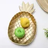 Teller Gold Ananas/Blatt Desserts Obst Nordic Dekoratives Tablett getrocknet