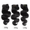 Uzantılar Doreen 200g Full Head Clip Saç Uzantıları Brezilya Makinesi Remy Saç Parçaları% 100 Gerçek Doğal İnsan Saç Klipsi Siyah Wavy