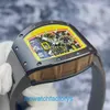 Exciting Exclusive Wristwatch RM Watch Rm011 Automatic Mechanical Watch Rm011 Ao Rg Limited to 30 Brown and Yellow Color Matching Date Timing Function