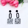 Stud Earrings Boho Acrylic Square Acetate Earring Colorful Drop Dangle For Women Cute Romantic Daily Life Jewelry