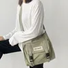 Schoudertassen Dames School Messenger Voor Dames Dames Designer Handtas Effen Grote Capaciteit Casual Canvas Vrouwelijk