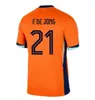 24 25 Nederländerna Memphis Soccer Jersey 2024 Holland Club Jersey de Jong Virgil Dumfries Bergvijn Klaassen Blind de Ligt Kids Men Women Play