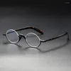 Sonnenbrillenrahmen Hochwertige handgemachte Acetat-Titan Kleine Größe Runde Brille Männer Frauen Vintage Retro Optische verschreibungspflichtige Brillen