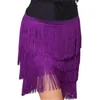 Skirts Layered Tassel Skirt Elegant Latin Dance Mini For Women High Waist Four-layer Sexy Tricolor Short Ladies