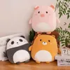 Pelúcia 40cm porco macio squishy panda coelho kawaii caranguejo presente zoológico animal travesseiro aniversário plushie peluche boneca crianças 231128 bonecas fofinhas hjats